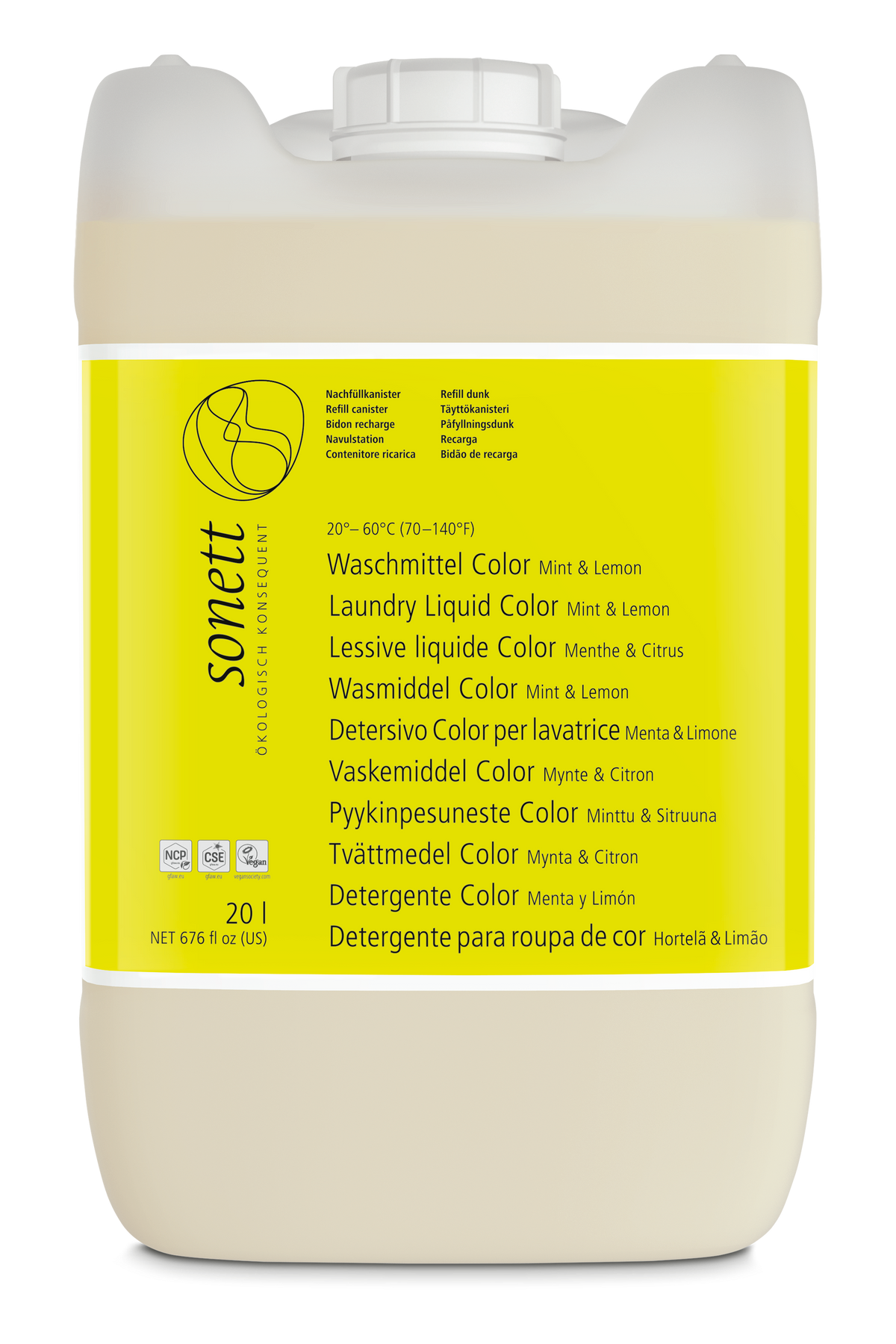 Sonett Waschmittel Flüssig Color Minze & Zitrone