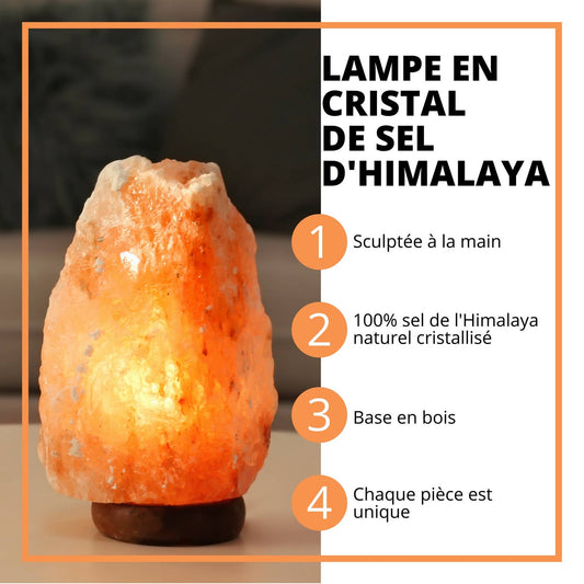 Himalaya-Salzlampe mit USB-Anschluss und LED-Beleuchtung