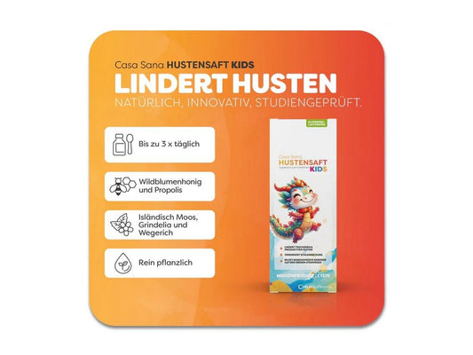 Casa Sana Hustensaft KIDS – Sanfte Hilfe mit Honig & Propolis (200 ml) - PROBIOSA