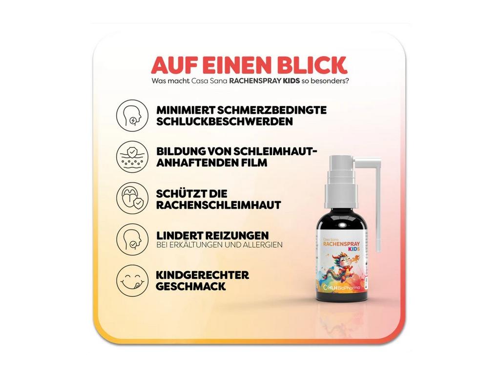 Casa Sana RACHENSPRAY KIDS - Das Halsspray für Kinder - PROBIOSA