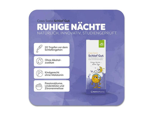 Casa Sana Schlaf Gut – Pflanzliche Tropfen ohne Melatonin (30 ml) - PROBIOSA