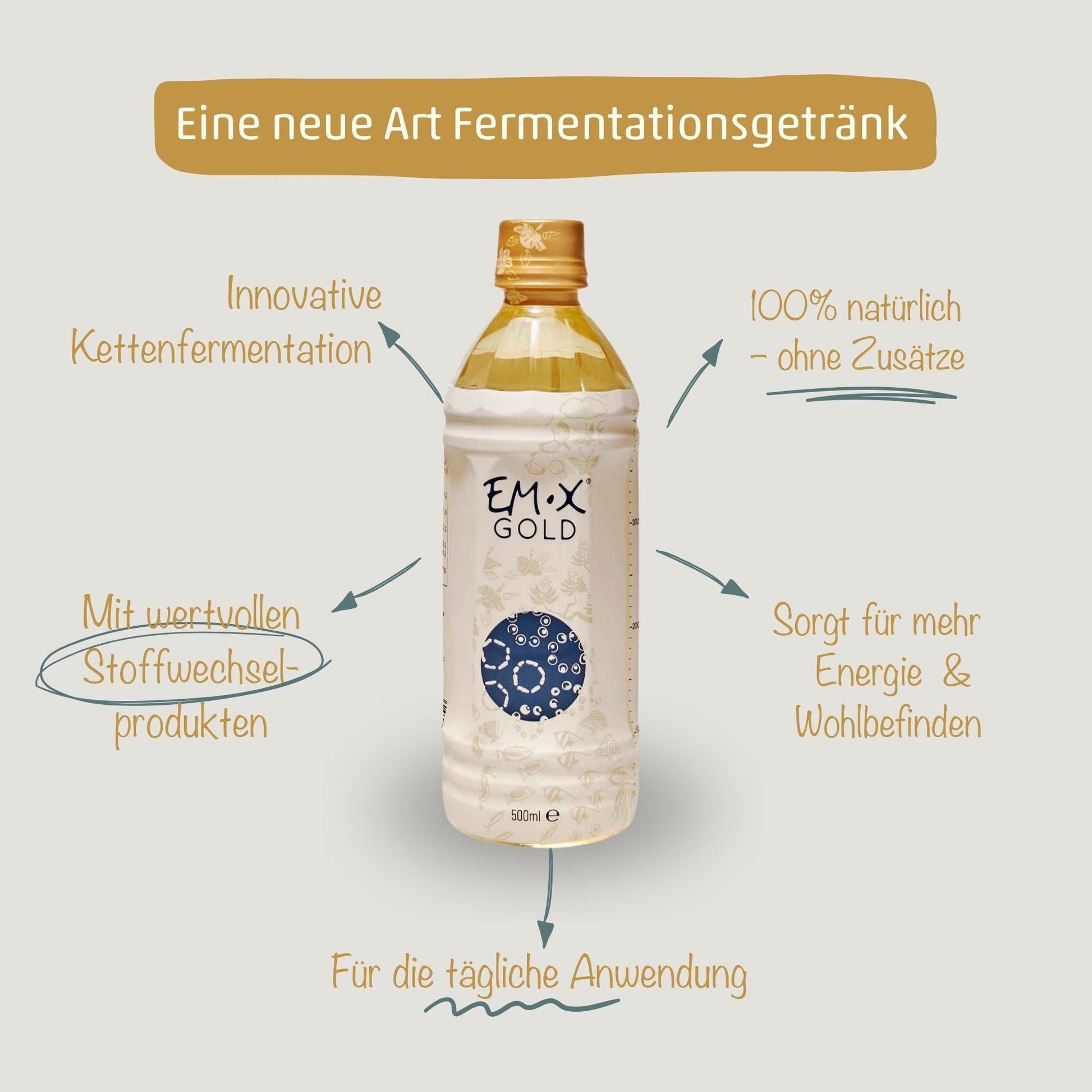 EM - X Gold - 0,5 Liter - PROBIOSA