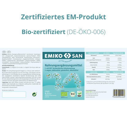 EMIKOSAN Bio à l'Acérola - Ferment à base de plantes avec vitamine C