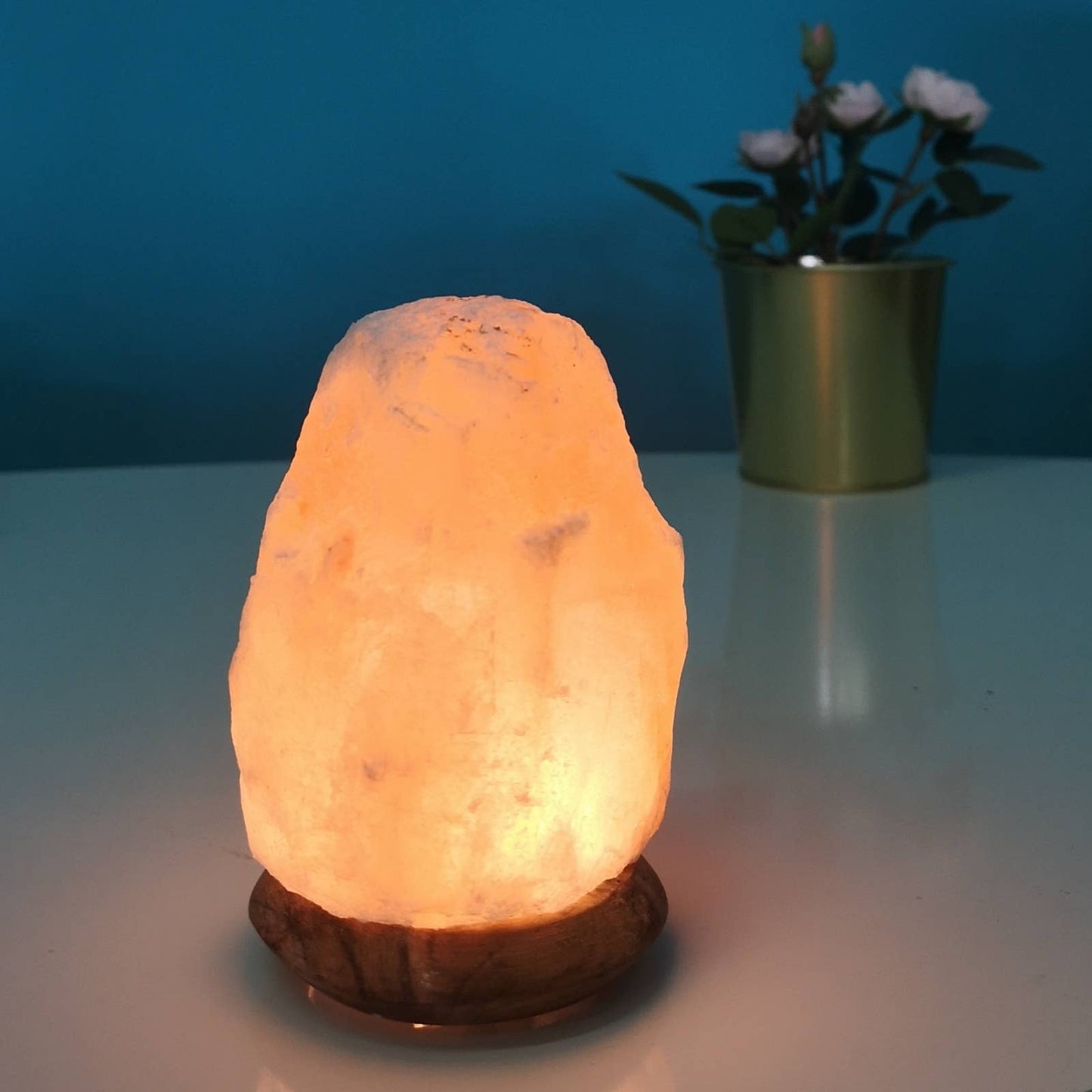 Himalayan Salt Lamp with USB Port and LED Lighting