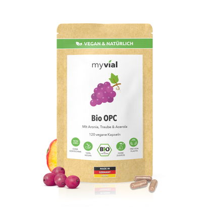 Gélules Bio OPC – Avec pépins de raisin, poudre d'aronia & vitamine C