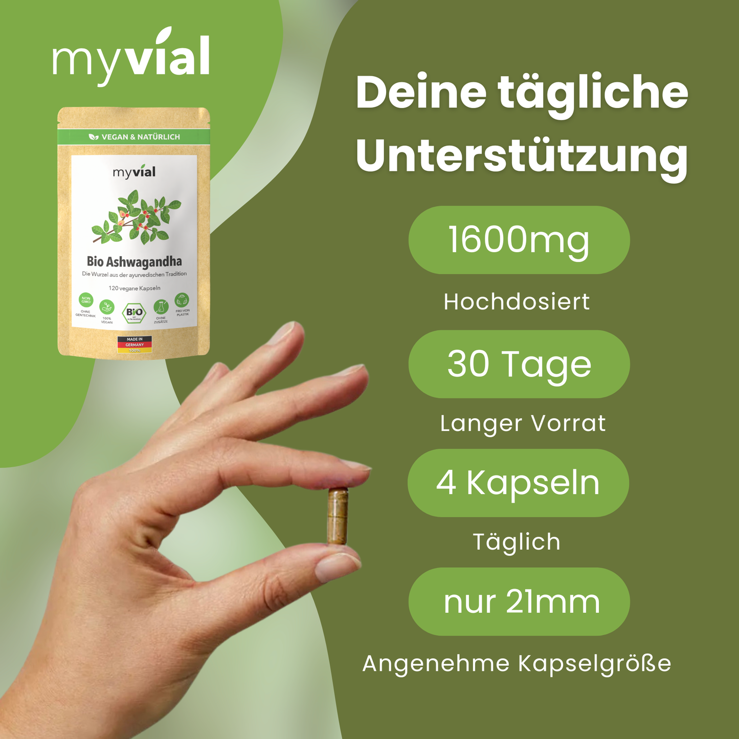 Capsules d'Ashwagandha biologique
