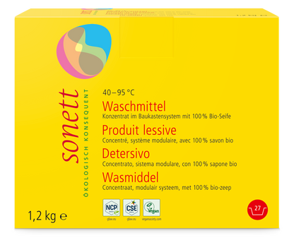 Sonett Waschmittel Pulver Konzentrat 40–95 °C – ökologisches Waschpulver