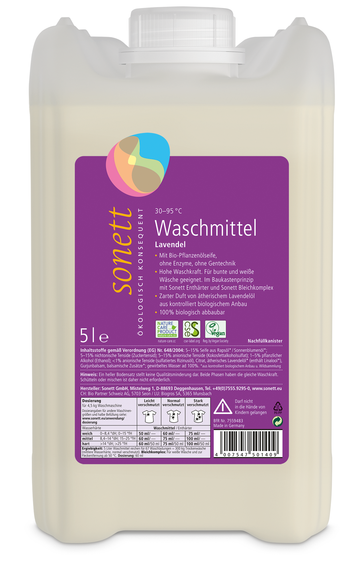 Sonett Waschmittel flüssig Lavendel