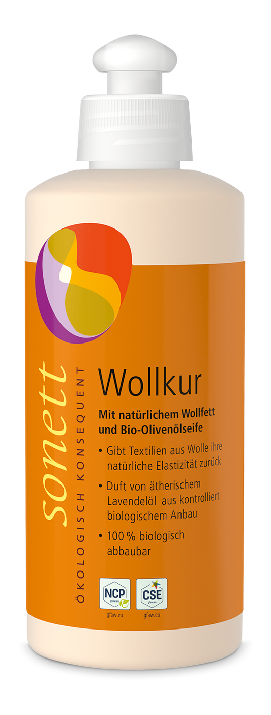 Sonett ullkur 300 ml – naturlig ullpleie med lanolin