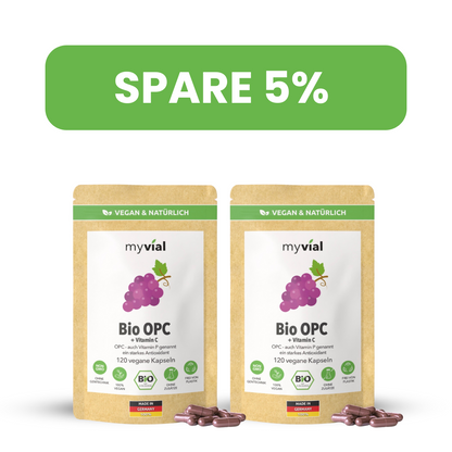 Gélules Bio OPC – Avec pépins de raisin, poudre d'aronia & vitamine C