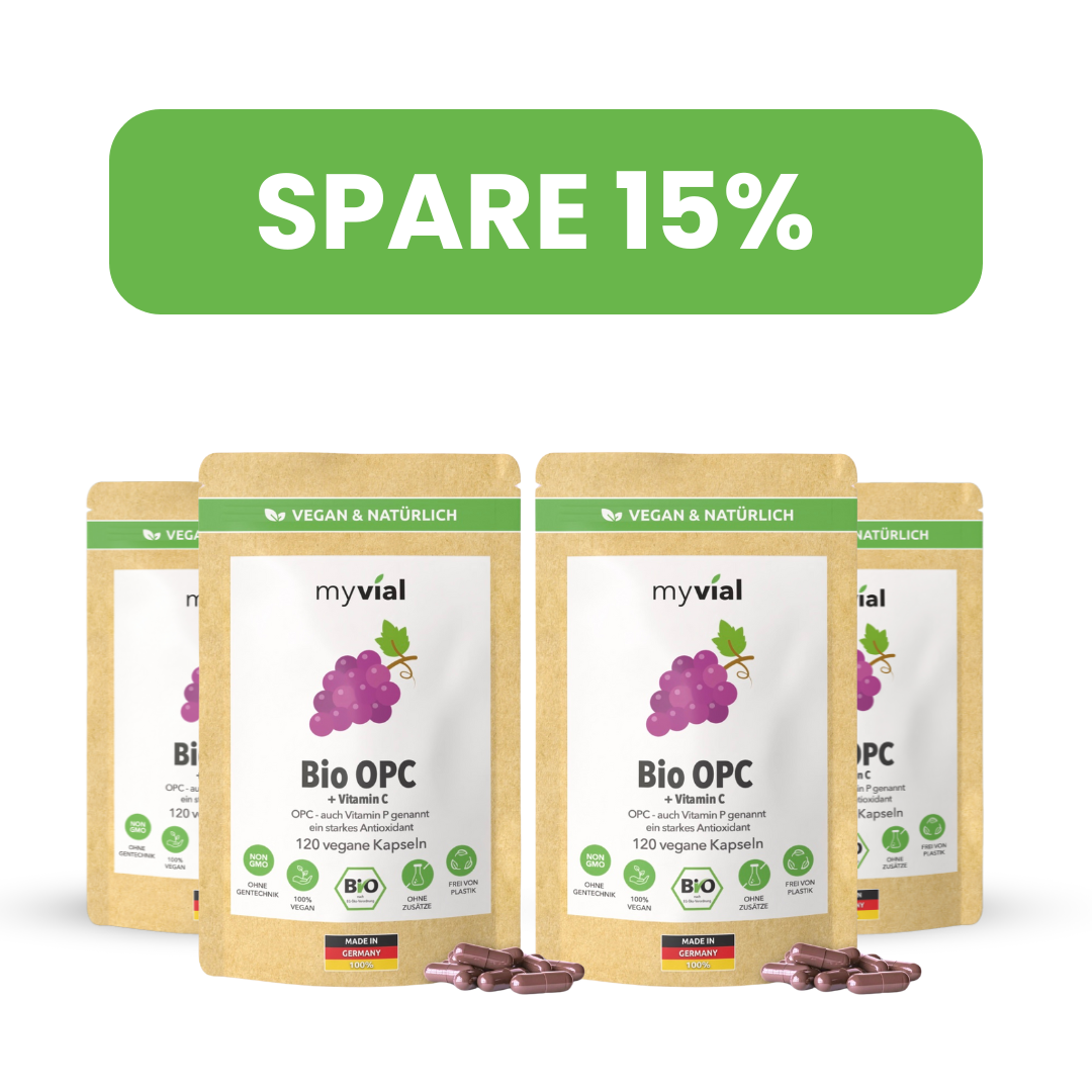 Gélules Bio OPC – Avec pépins de raisin, poudre d'aronia & vitamine C