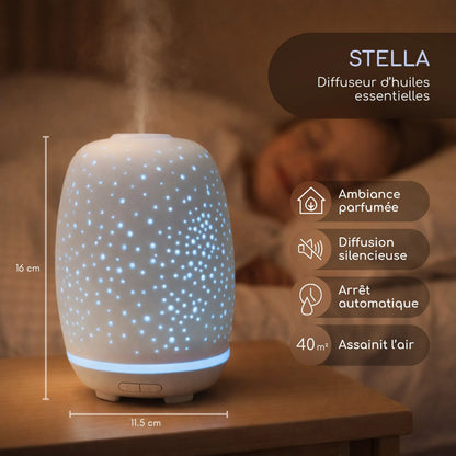 Stella Keramik Aroma Diffuser – Ultraschall Diffuser für ätherische Öle