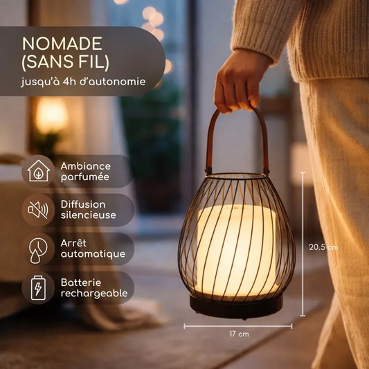 Milano Aroma Diffuser kabellos – Ultraschall Diffuser mit Akku