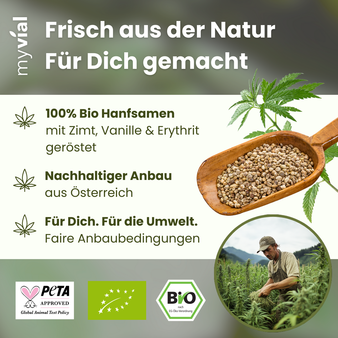 Graines de chanvre grillées bio sucrées