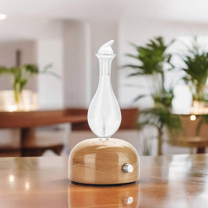 Aurora Aroma Diffuser with Wood and Glass Nebulization