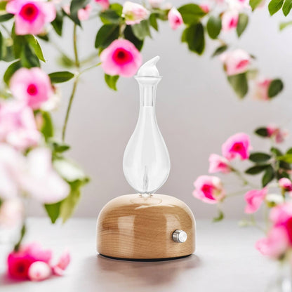 Aurora Aroma Diffuser with Wood and Glass Nebulization