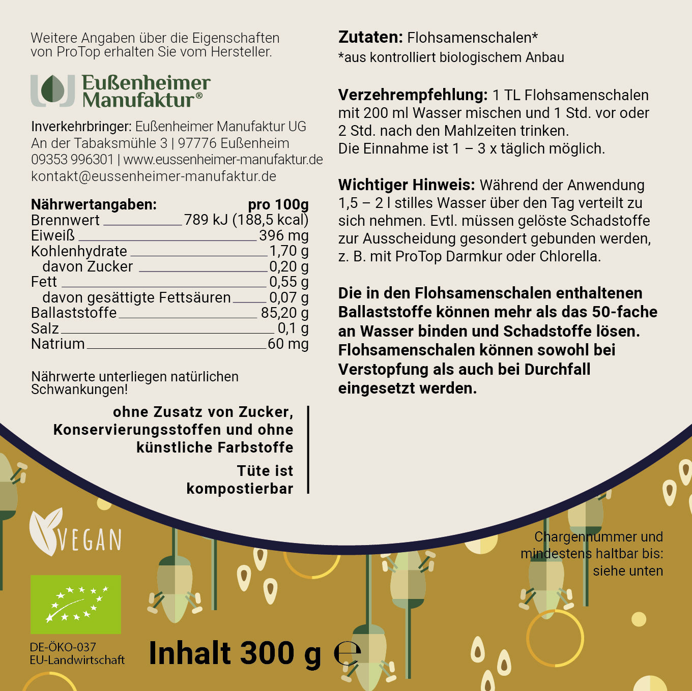 Bio Flohsamenschalenpulver