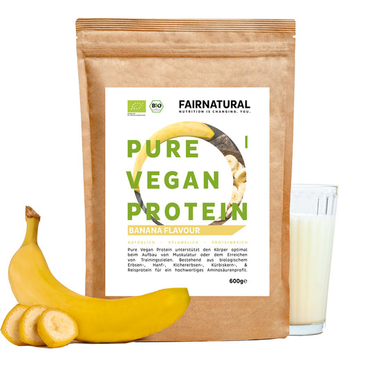 Luomu vegaaninen proteiinijauhe banaani, ei sisällä soijaa