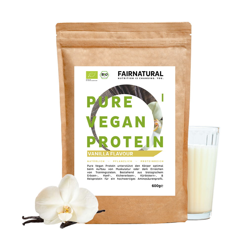 Økologisk vegansk proteinpulver vanilje uten soya