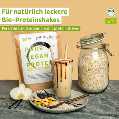 Økologisk vegansk proteinpulver vanilje uten soya