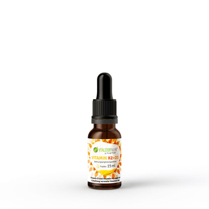 Vitamin D3 + K2 Tropfen – Hochdosiertes Kombipräparat (15 ml)