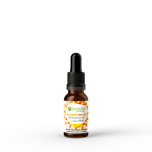 Vitamin D3 + K2 Tropfen – Hochdosiertes Kombipräparat (15 ml)