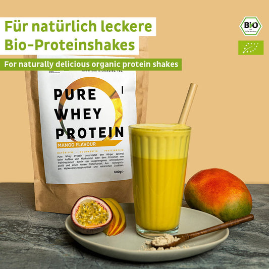 Økologisk myseprotein-pulver mango