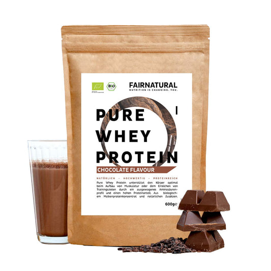 Økologisk myseprotein-pulver med sjokoladesmak