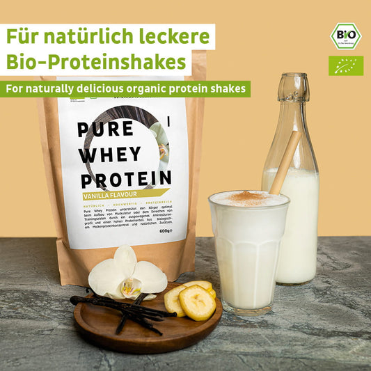 Økologisk myseprotein-pulver vanilje
