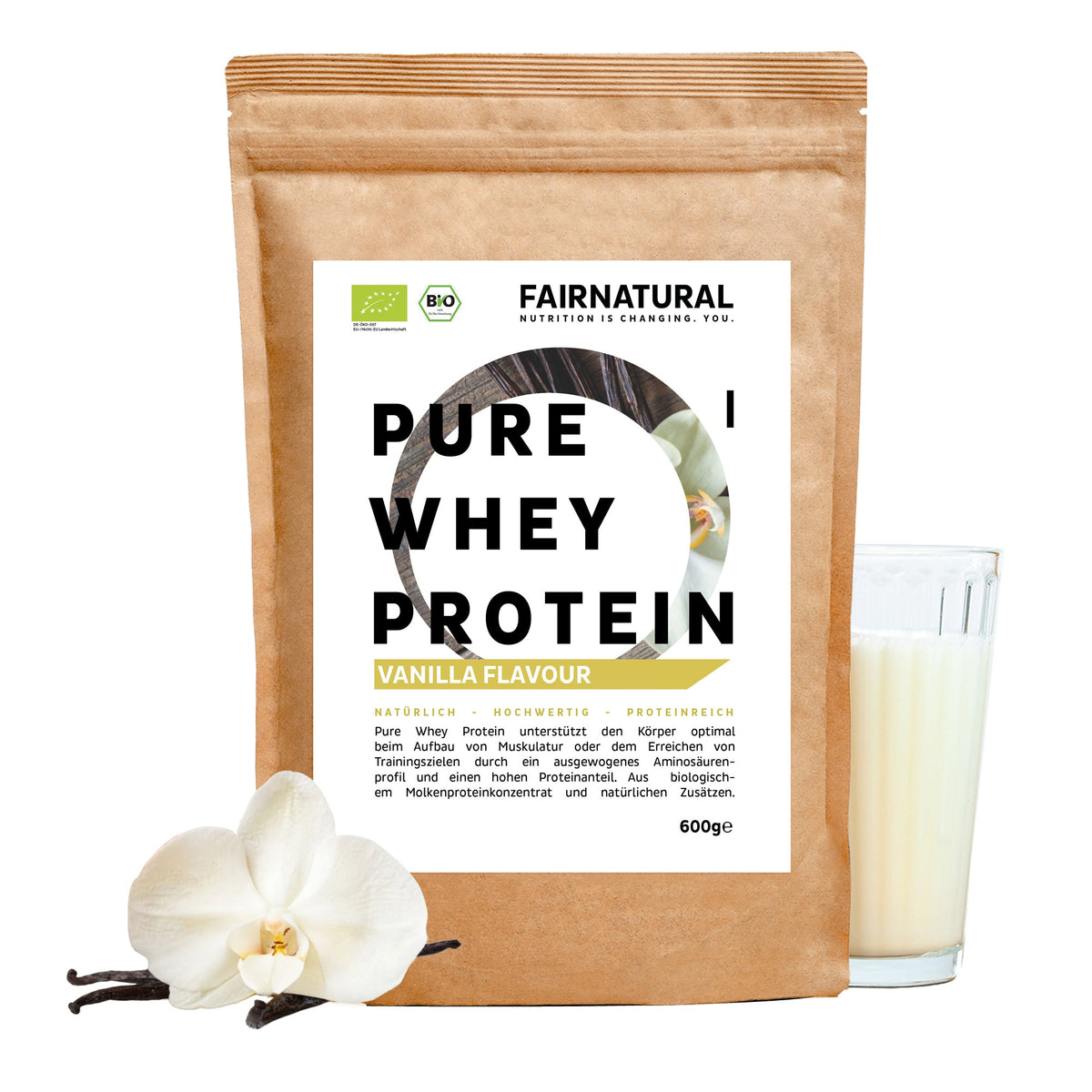 Økologisk valleproteinpulver vanilje