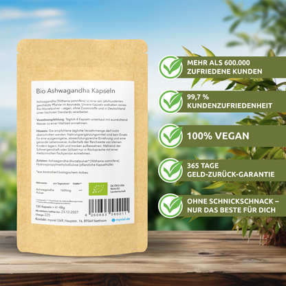 Capsules d'Ashwagandha biologique
