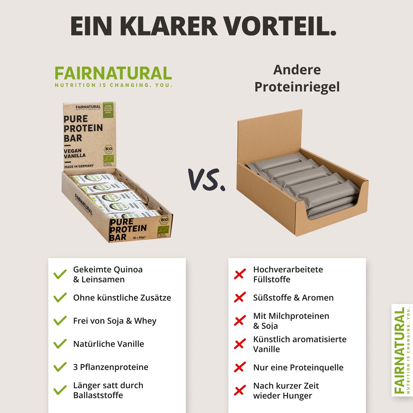 Bio Proteinriegel Vegan Vanille ohne Soja - PROBIOSA