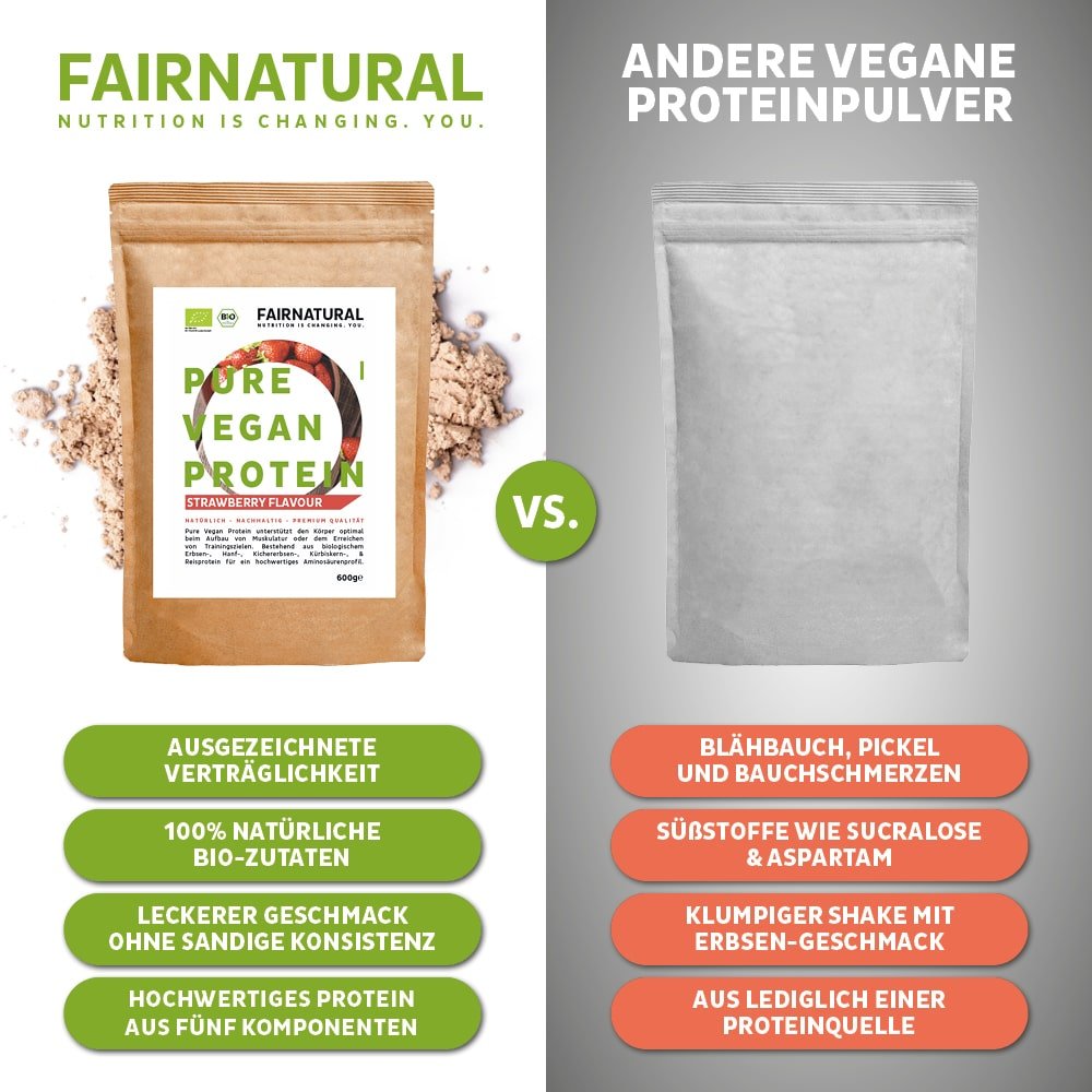 Bio Veganes Proteinpulver Erdbeere ohne Soja - PROBIOSA