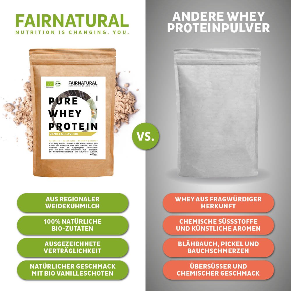 Bio Whey Protein Pulver Vanille - PROBIOSA