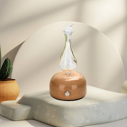 Aurora Aroma Diffuser with Wood and Glass Nebulization