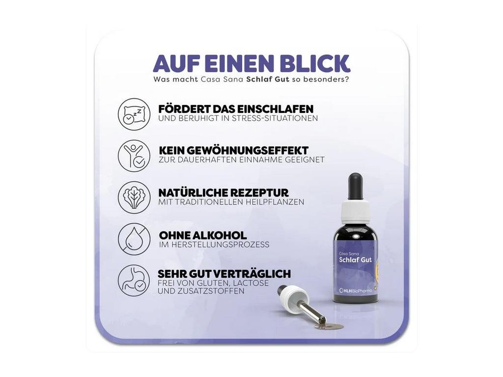 Casa Sana Schlaf Gut – Pflanzliche Tropfen ohne Melatonin (30 ml) - PROBIOSA