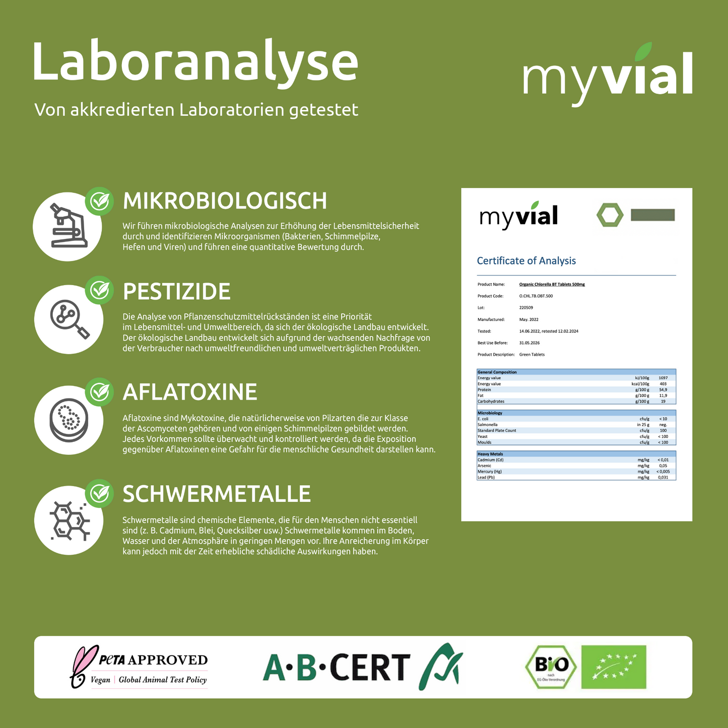 Bio Chlorella Tabletten Presslinge