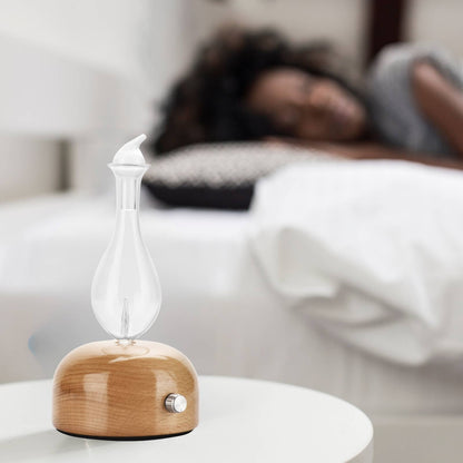 Aurora Aroma Diffuser with Wood and Glass Nebulization