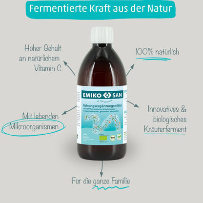 EMIKOSAN Bio mit Acerola - Kräuterferment mit Vitamin C - PROBIOSA