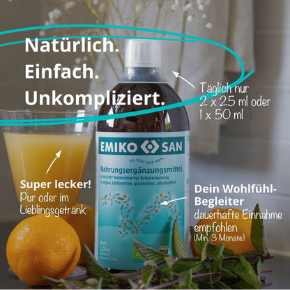 EMIKOSAN Bio mit Acerola - Kräuterferment mit Vitamin C - PROBIOSA