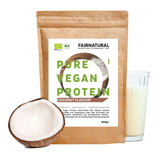 Protéine en poudre végétalienne biologique à la noix de coco sans soja