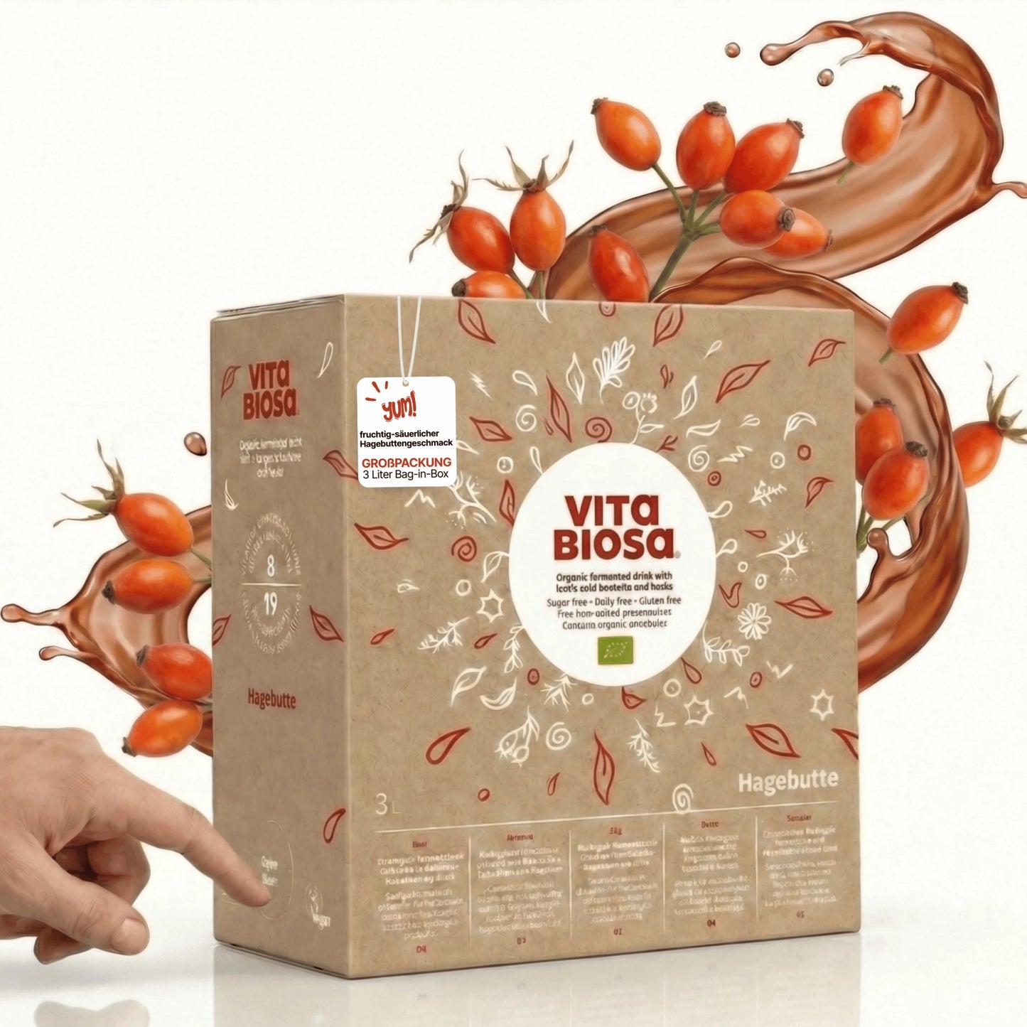 Vita Biosa Rose Musquée – Boisson fermentée aux herbes biologiques