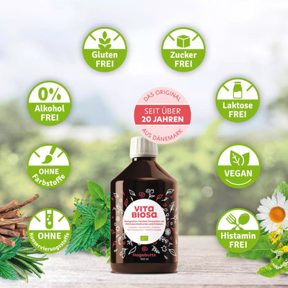 Vita Biosa Rose Musquée – Boisson fermentée aux herbes biologiques