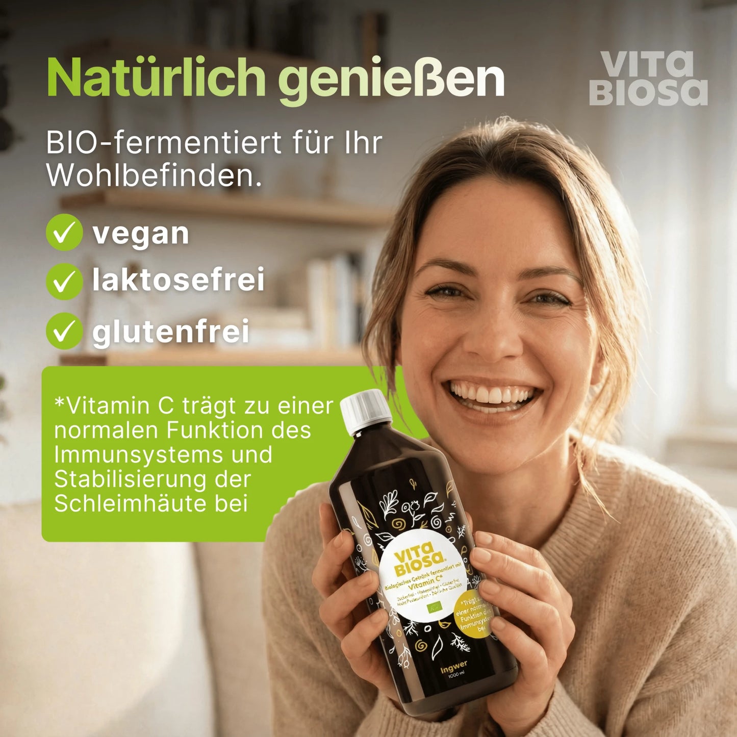 Vita Biosa Ingwer + Vitamin C - Bio-Kräuterfermentgetränk